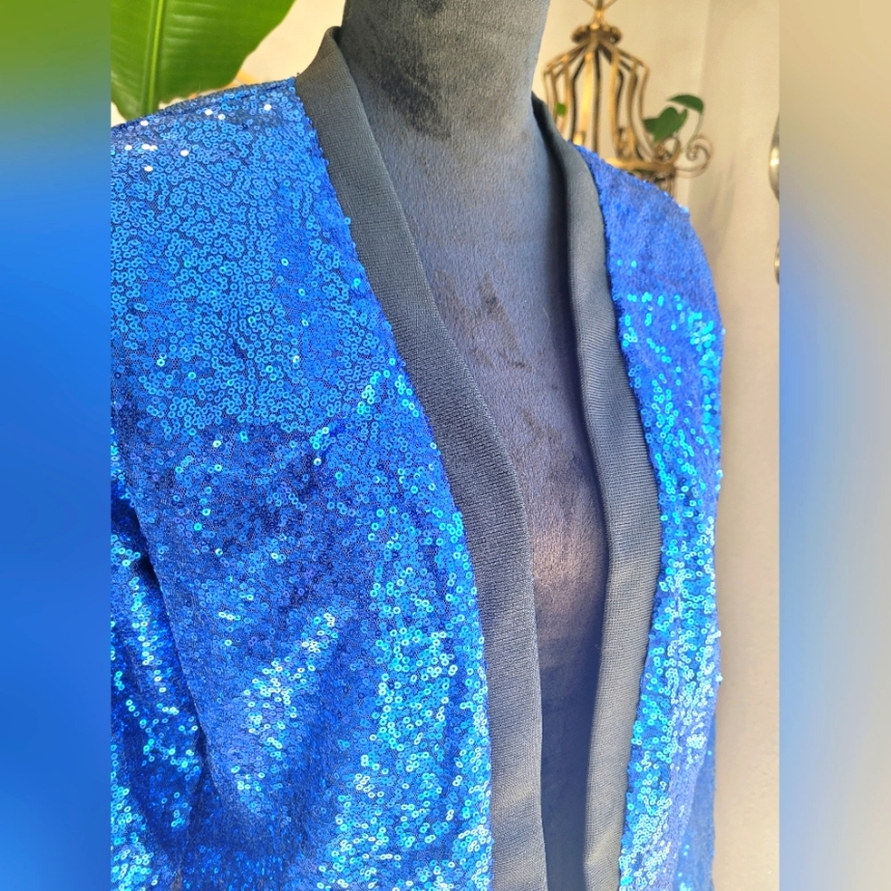 Fabulous Blue sequin jacket/blazer